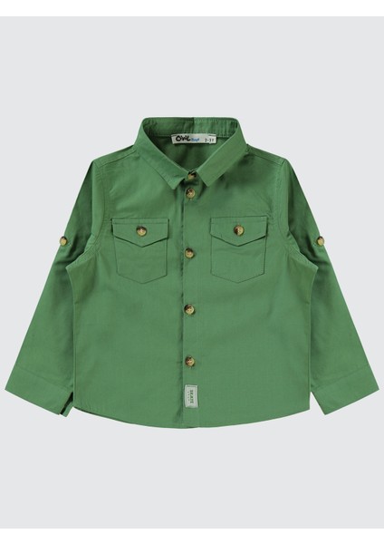 Erkek Çocuk Tişörtlü Gömlek 2-5 Yaş Açık Haki fiyatları