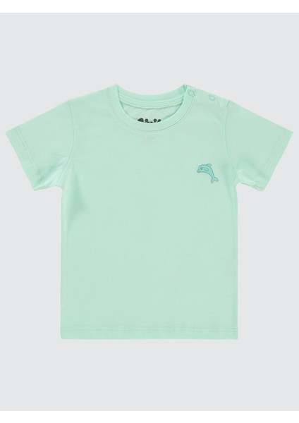 Erkek Bebek Tişört 6-18 Ay Mint