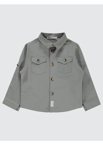 Erkek Çocuk Tişörtlü Gömlek 2-5 Yaş Gri indirimleri