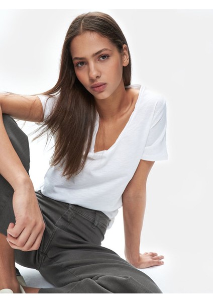 Kadın Danelle Geniş Paça Yüksek Bel Jean Pantolon fiyatları