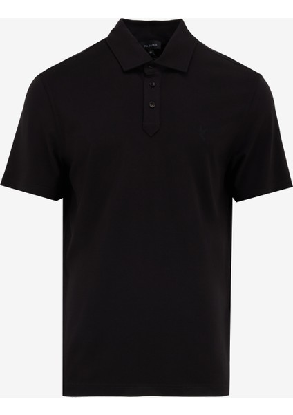 Düz Siyah Erkek Polo T-Shirt F5SM-TST 2040