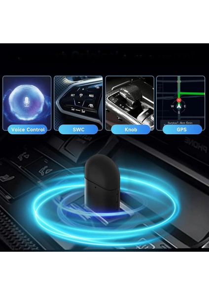 Yeni Tasarım Mini Kablosuz Ios Android Uyumlu Carplay USB ve Type-C 2in1 Araç Multimedya Adaptörü