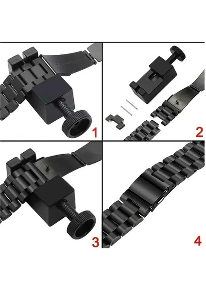 Huawei Watch Fit 3 Uyumlu Paslanmaz Çelik Akıllı Saat Kordonu - Ayarlanabilir Metal Toka - Pim Sökme Aparatı Hediyeli modelleri