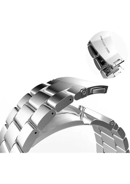 Huawei Watch Fit 3 Uyumlu Paslanmaz Çelik Akıllı Saat Kordonu - Ayarlanabilir Metal Toka - Pim Sökme Aparatı Hediyeli fırsatları