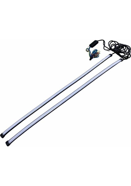 12V Şerit Kayar Sinyal-Beyaz Sabit Çakar Esnek LED (47*1) (2 Ad)