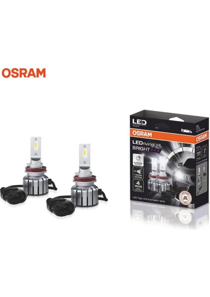 12V H11/H8/HB9/H16 Xenon LED Far Ampul Seti +%300 Fazla Işık 6000K