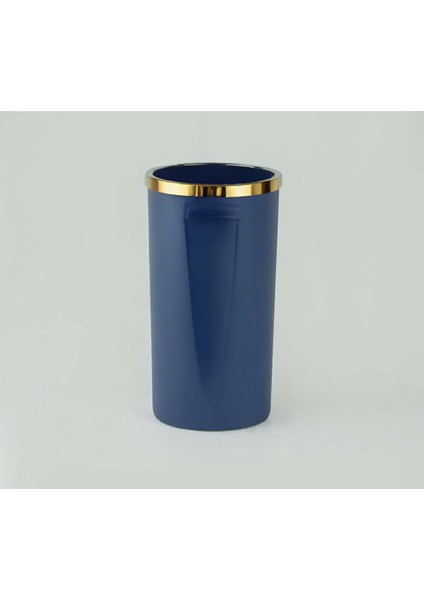 Lenox 35 Lt Döner Kapaklı Banyo Mutfak Ofis Çöp Kovası Lacivert-Altın