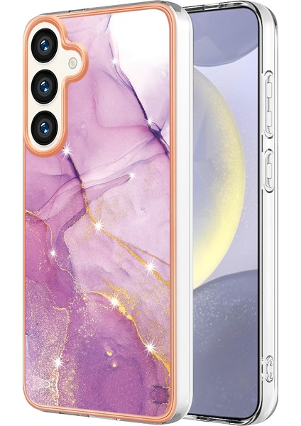 Samsung Galaxy S25+ Için Mermer Desenli Telefon Kılıfı, Pc + Tpu Koruma Pembe (Yurt Dışından)