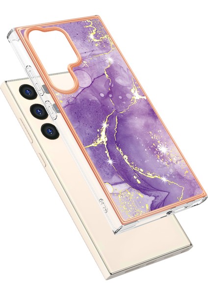 Samsung Galaxy S25 Ultra Için Mermer Desenli Telefon Kılıfı, Pc + Tpu Koruma Mor (Yurt Dışından) fiyatları