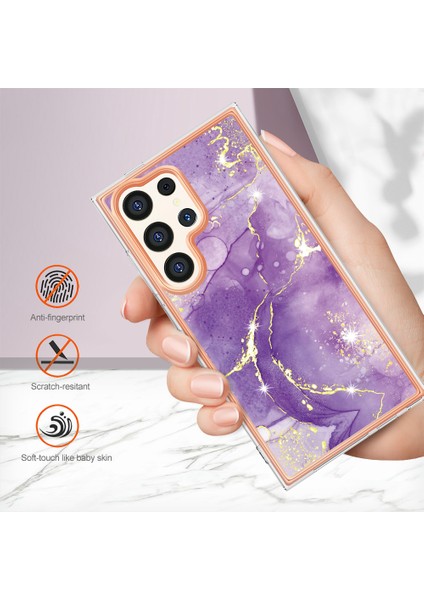 Samsung Galaxy S25 Ultra Için Mermer Desenli Telefon Kılıfı, Pc + Tpu Koruma Mor (Yurt Dışından) fırsatları