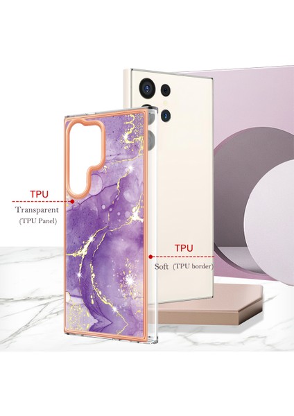 Samsung Galaxy S25 Ultra Için Mermer Desenli Telefon Kılıfı, Pc + Tpu Koruma Mor (Yurt Dışından) indirimleri