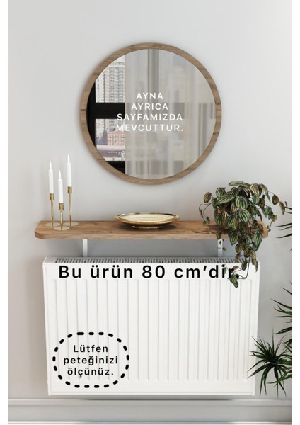 Atlantik Çam Petek Üstü Tak Çıkar , Uçan Raf & Dresuar Duvar Montajsız Oval Kesim