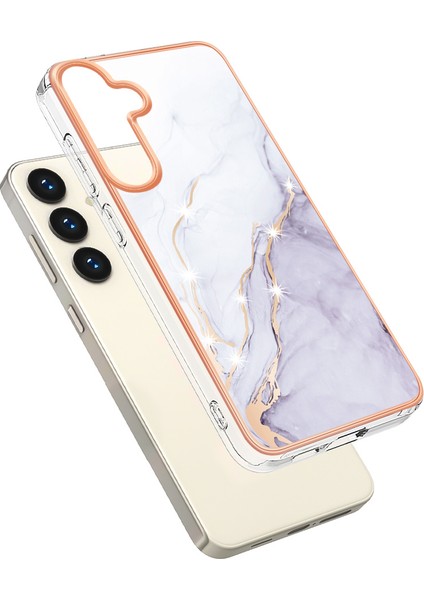 Samsung Galaxy S25 Için Mermer Desenli Telefon Kılıfı, Pc + Tpu Koruma Beyaz (Yurt Dışından) fiyatları