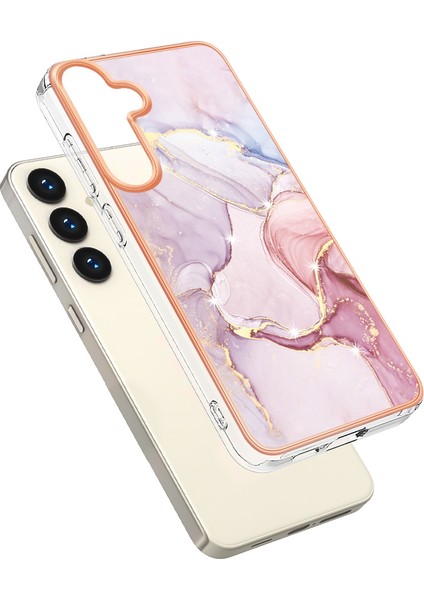 Samsung Galaxy S25 Için Mermer Desenli Telefon Kılıfı, Pc + Tpu Koruma Rose Gold (Yurt Dışından) fiyatları