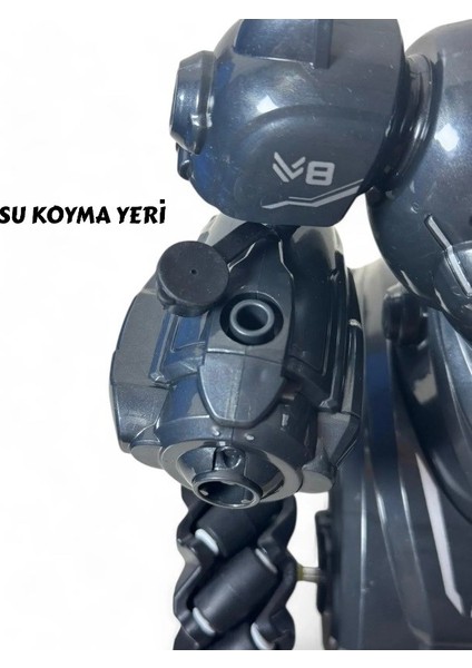 Kumandalı Işıklı Mermi ve Buhar Atan Robot Araba Oyuncak Robot