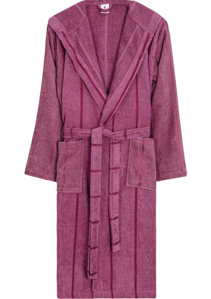 Italian Style Pamuklu Kadife Kapüşonlu Unisex Bornoz