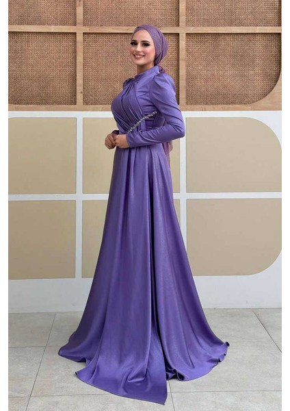 7016 Abiye Lila modelleri