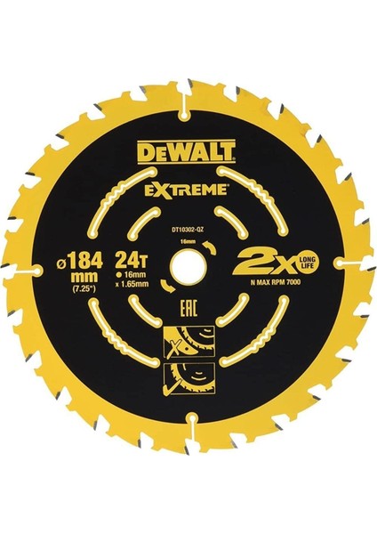 DT10302 185X16 mm 24 Diş Atb Extreme Elmas Testere