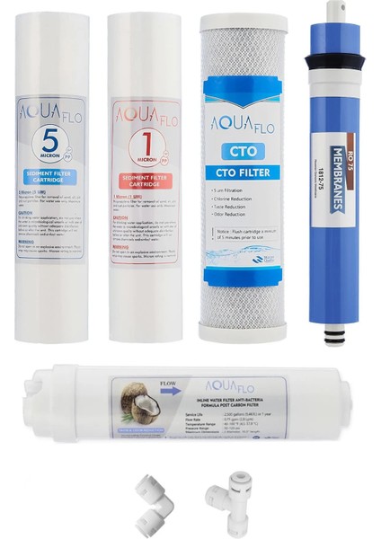 Açık Kasa Su Arıtma Cihazı 5li Filtresi Standart Membran Set