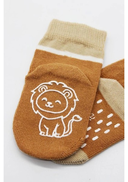 Nessiworld Bistyle Hayvan Figürlü Kaymaz Erkek Soket Çorap 2'li BS10119 Hardal modelleri