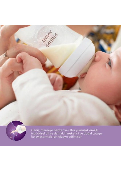 Nessiworld avent Doğal Tepkili Natural Response 2'li Biberon Emziği No:2 0+ Ay