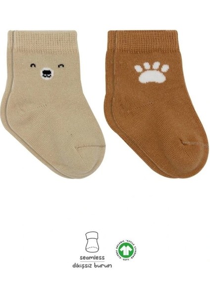 Nessiworld Bistyle Bear Penye Soket Çorap 2'li BS10116 Bej