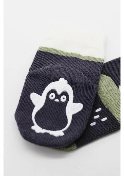 Nessiworld Bistyle Hayvan Figürlü Kaymaz Erkek Soket Çorap 2'li BS10119 Antrasit modelleri