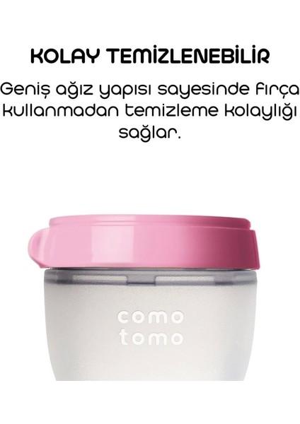 Nessiworld Comotomo Antikolik Silikon Biberon 150 ml 0-3 Ay Pembe indirimleri