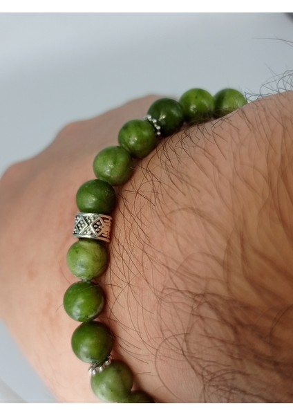 Yeşim Doğal Taş Bileklik 8 mm Kadın Erkek Unisex fiyatları