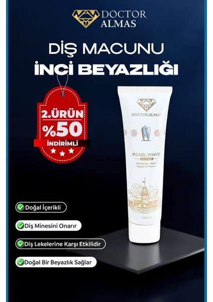 Diş Macunu - Bitkisel Özlerle Zenginleştirilmiş Doğal Diş Macunu - Lekelere Karşı Güçlü 100G