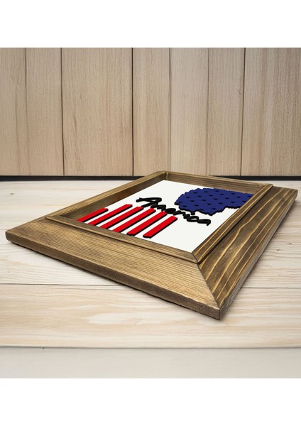 Kişiye Özel 3D Mdf Kabartmalı Rustik Ahşap Çerçeveli Tablo-3 39 x 30 cm , Sevgiliye Hediye, Arkadaşa Hediye