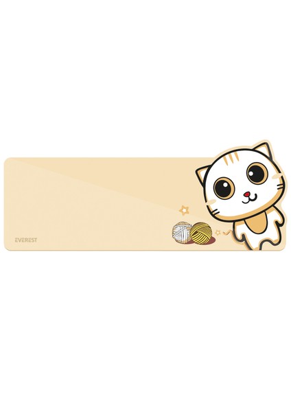 KM-6283 CATTY Renkli Tuşlu Sarı Kablosuz Q Multimedia Klavye + Mouse + Pad Set