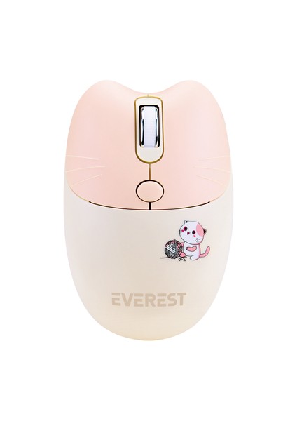 KM-6283 CATTY Renkli Tuşlu Sarı Kablosuz Q Multimedia Klavye + Mouse + Pad Set