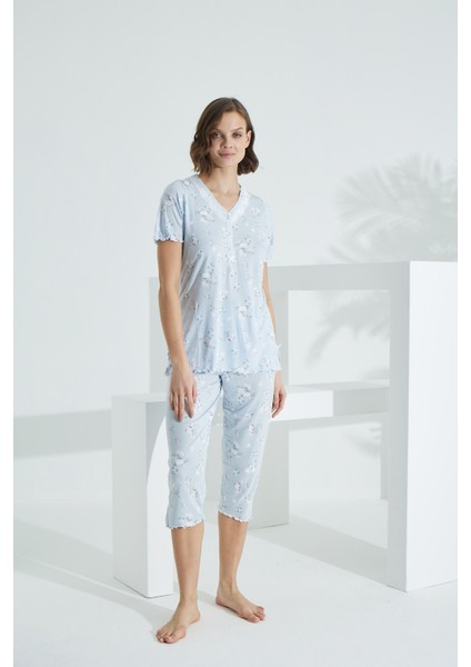 Angelique Bambu Uzun Kol Kadın Pijama Takımı 22252