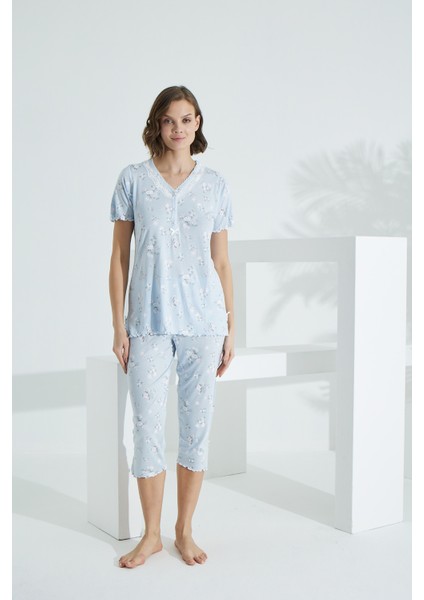 Angelique Bambu Uzun Kol Kadın Pijama Takımı 22252