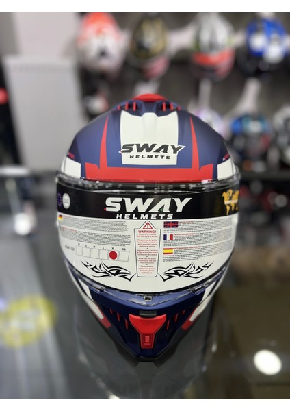 865 Atos Mavi Beyaz Kapalı Kask Güneş Vizörlü indirimleri