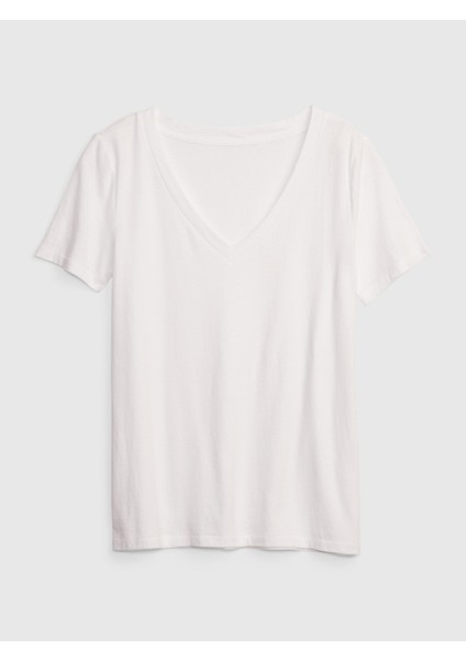Organik Pamuk V Yaka T-Shirt