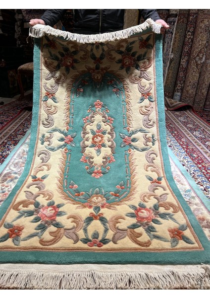 El Dokuma Kabartmalı Çin Halısıdır Ebat 160 x 90