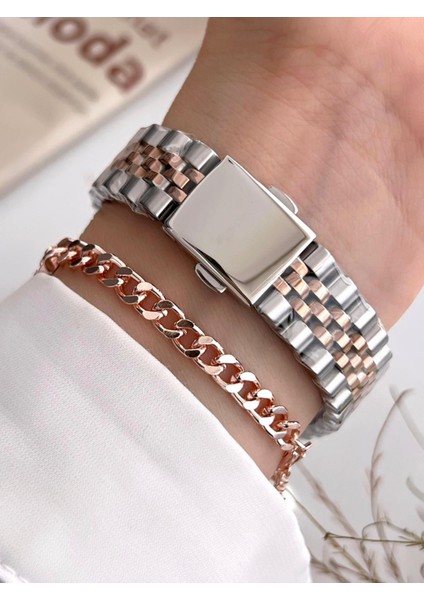 Çelik Kordon 2 Yıl Garantili 5 Atm Bileklik Hediyeli Kadın Kol Saati BSL.09.2472.3.02 modelleri