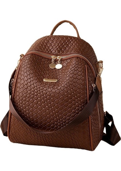 2025 Yeni Stil Sırt Çantası Şık Çok Yönlü Büyük Kapasiteli Omuz Çantası Çok Işlevli Dokuma Seyahat Çantası Okul Çantası Kadınlar Için (Yurt Dışından)