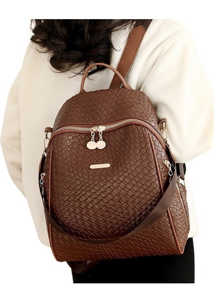 2025 Yeni Stil Sırt Çantası Şık Çok Yönlü Büyük Kapasiteli Omuz Çantası Çok Işlevli Dokuma Seyahat Çantası Okul Çantası Kadınlar Için (Yurt Dışından) fiyatları