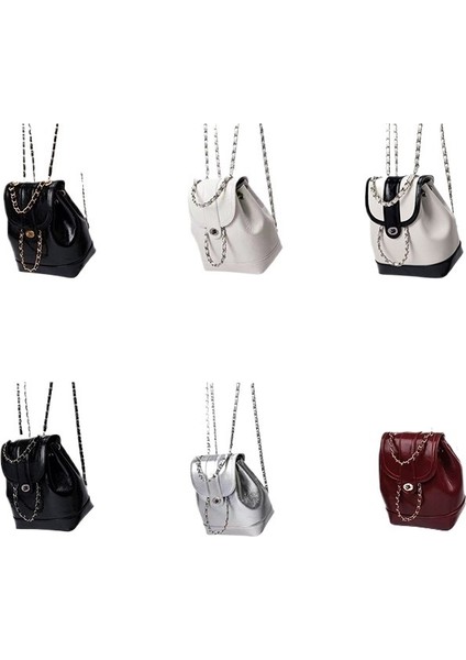 Kadın Sırt Çantası Küçük Chanel Stili Zincir Sırt Çantası Kadın Stili Sırt Çantası Küçük Çanta Mumlu Deri (Yurt Dışından) modelleri