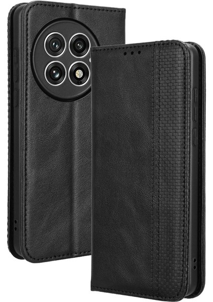 Oneplus 13 Deri Cüzdan Standı Retro Doku Telefon Kapağı (Yurt Dışından)