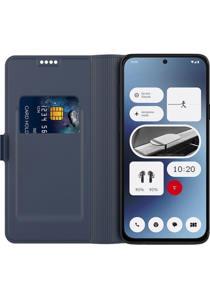 Nothing Phone (2A) Plus / Phone (2A) Katlanır Stand Pu Deri Darbe Emici Telefon Kılıfı (Yurt Dışından)