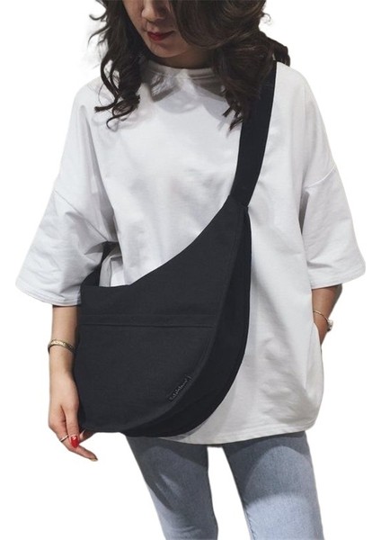 Yeni Japon Ins Köfte Çantası Kanvas Çanta Büyük Kapasiteli Kadın Çantası Gündelik Moda Omuz Postacı Çantası (Yurt Dışından)