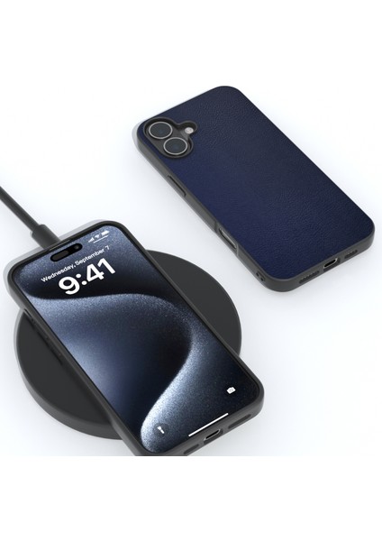 iPhone 16 Plus Çizilmez Deri Kaplamalı Tpu+Pc Telefon Kapağı (Yurt Dışından) fiyatları