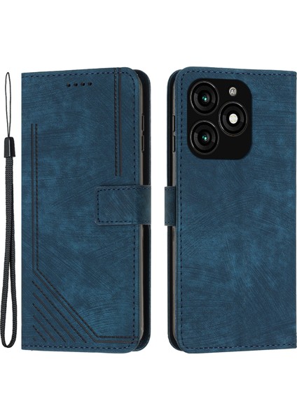 Tecno Spark 20 Skin Touch Cüzdan Kılıf Pu Deri Standlı Flip Telefon Kapağı (Yurt Dışından)