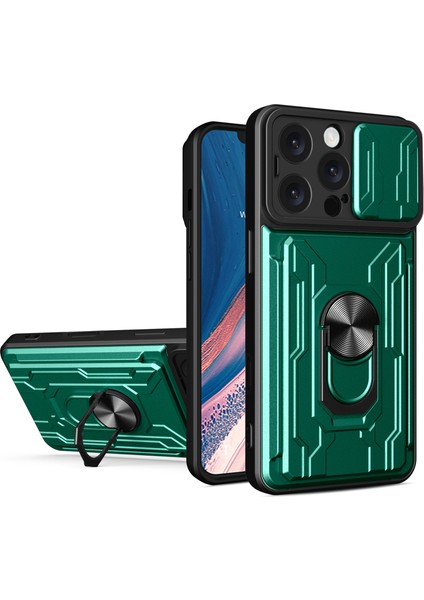 iPhone 16 Pro Max Pc+Tpu Kickstand Telefon Arka Kapağı (Yurt Dışından)