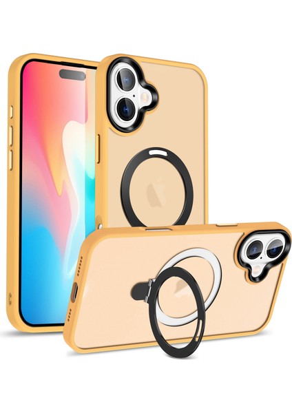 iPhone 16 Kickstand Arka Telefon Kapağı Magsafe ile Uyumlu (Yurt Dışından)