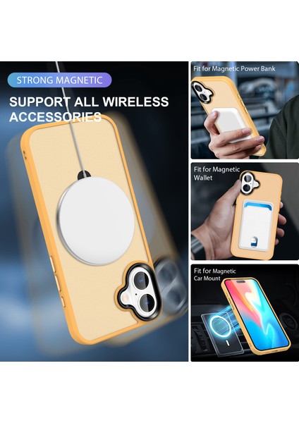 iPhone 16 Kickstand Arka Telefon Kapağı Magsafe ile Uyumlu (Yurt Dışından)